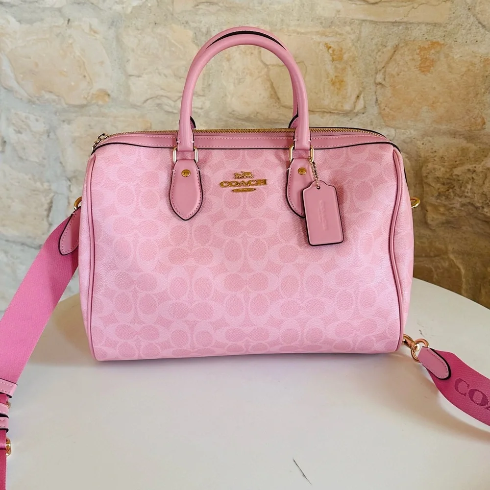 Coach large Rowan satchel  Pink Satchel and Wallet Set - Picture 4 of 15